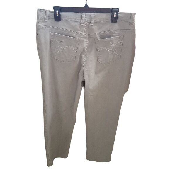 Gloria Vanderbilt Womens Size 11 Gray Solid Straight Leg Jeans - Picture 6 of 9